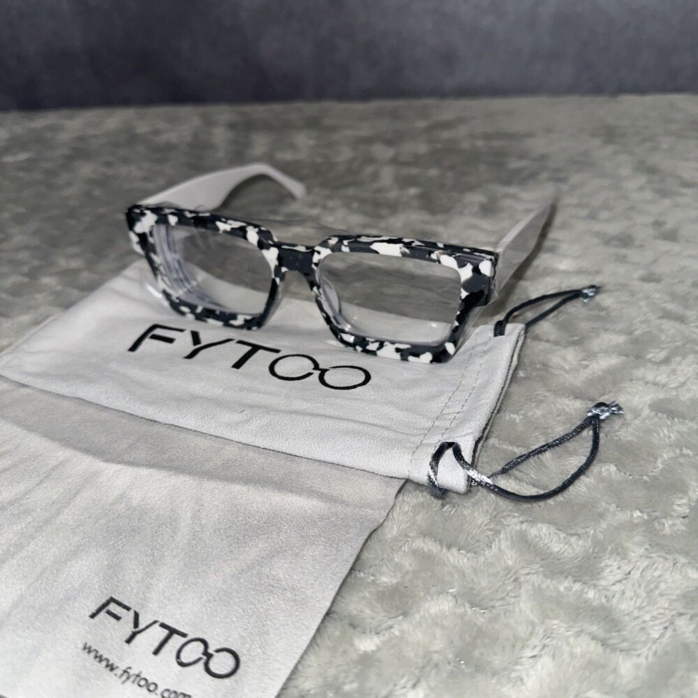 FYTOO Eyeglasses Frames White Black Tortoise Shell FT1671-02 F2621 58mm 16-148